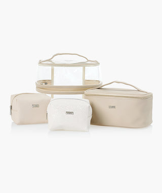 Set of 4 Cosmetic Bags Nude