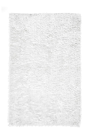 White Glittery Bath Rug