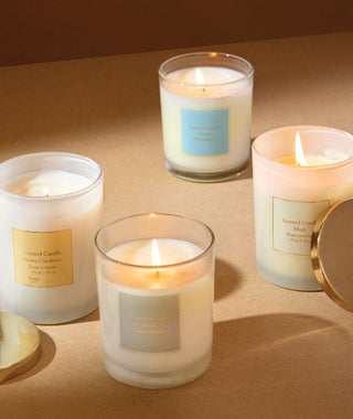 a warm and scented candles