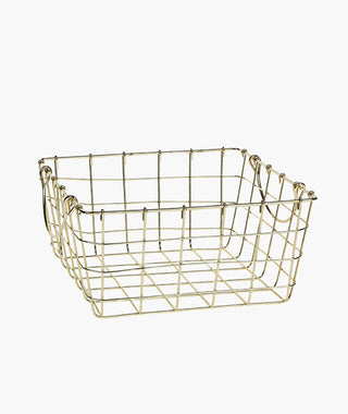 Large Gold Metal Basket