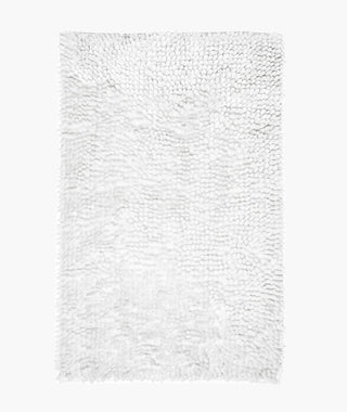 White Glittery Bath Rug