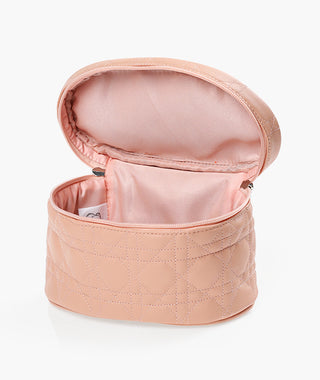 Quilted Cosmetic Bag - Blush