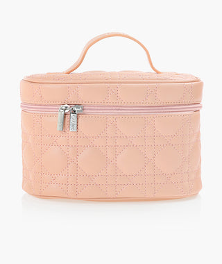 Quilted Cosmetic Bag - Blush