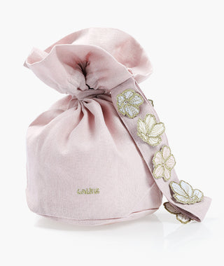 Draw string Cosmetic Bag White Cherry Blossom